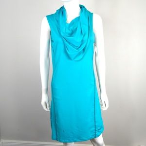 Black Tip Baby Blue Dress